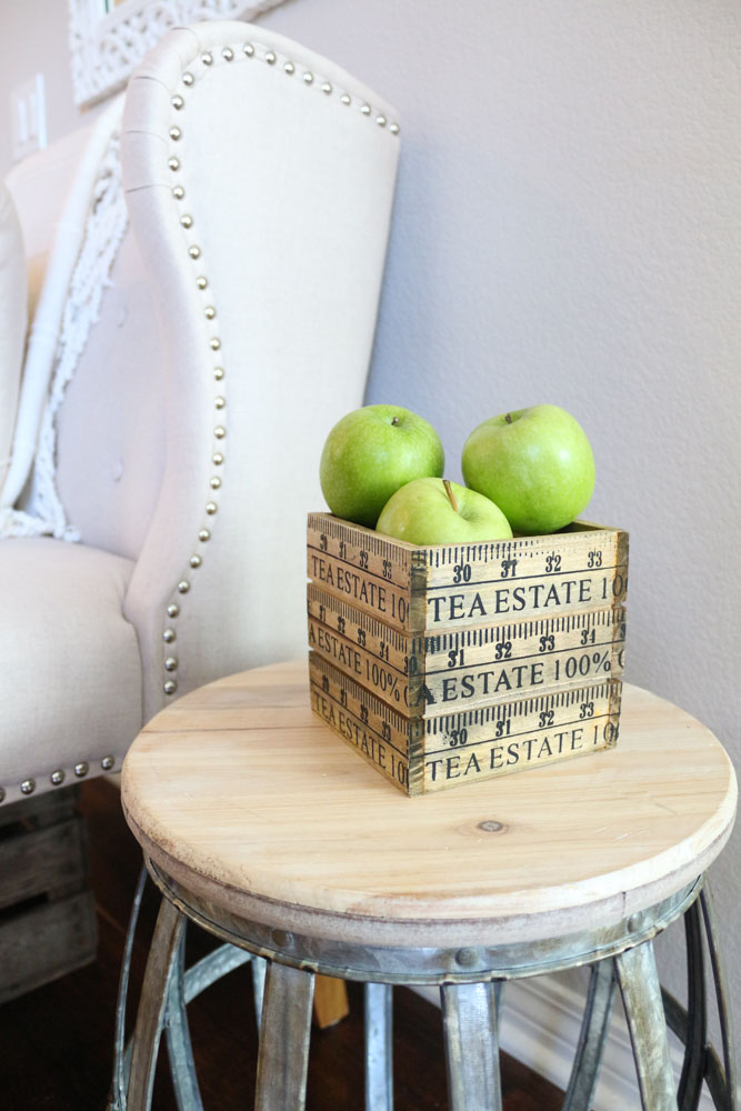 Back to school vignette - apples in a ruler box - back to school pictures - 1111 Light Lane (1 of 1)
