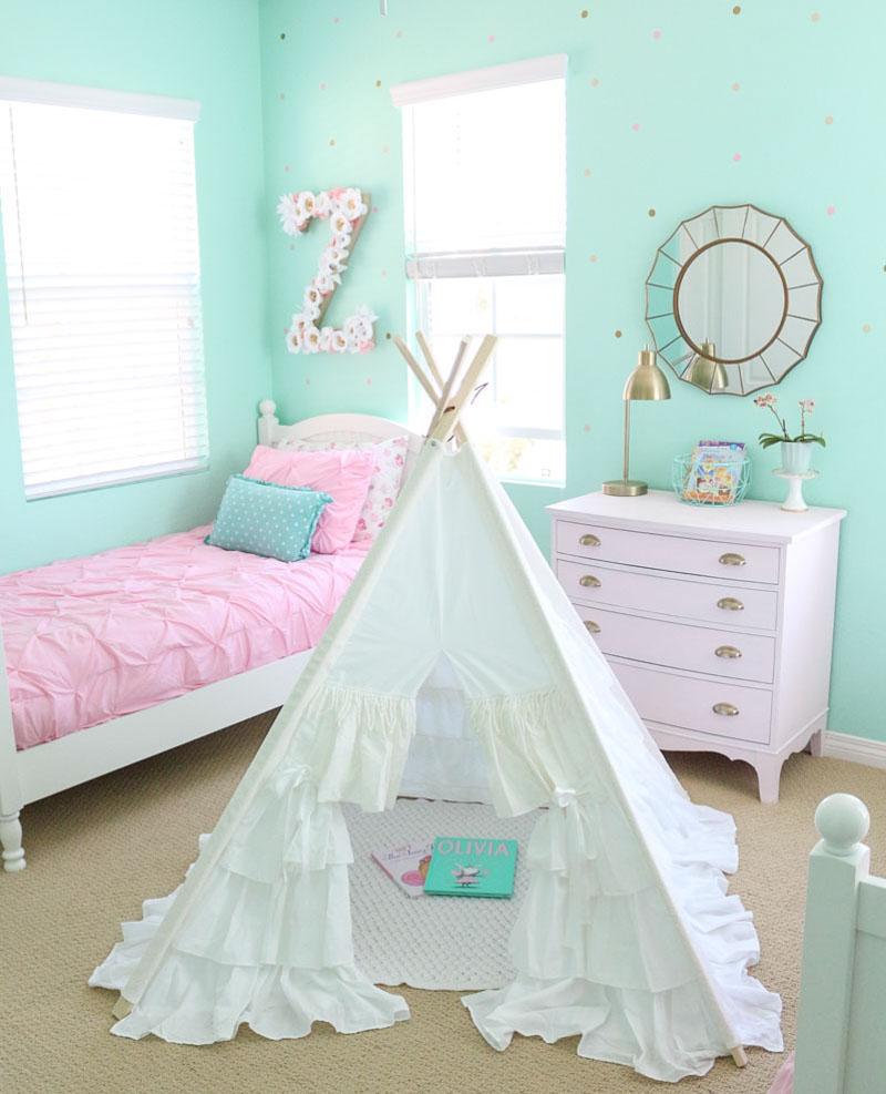 Adding Whimsy With a Girly Vintage Teepee