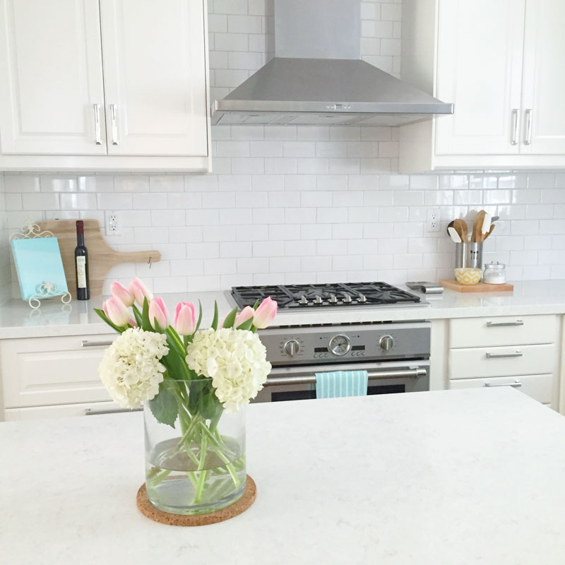 white-ikea-modern-farmhouse-style-kitchen-tulips-hydrangeas-vase-1111lightlane-1-of-1