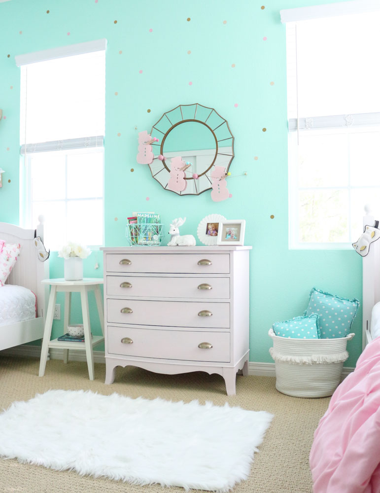 pink-vintage-dresser-girls-shared-bedroom-decorated-for-winter-1111-light-lane-1-of-1