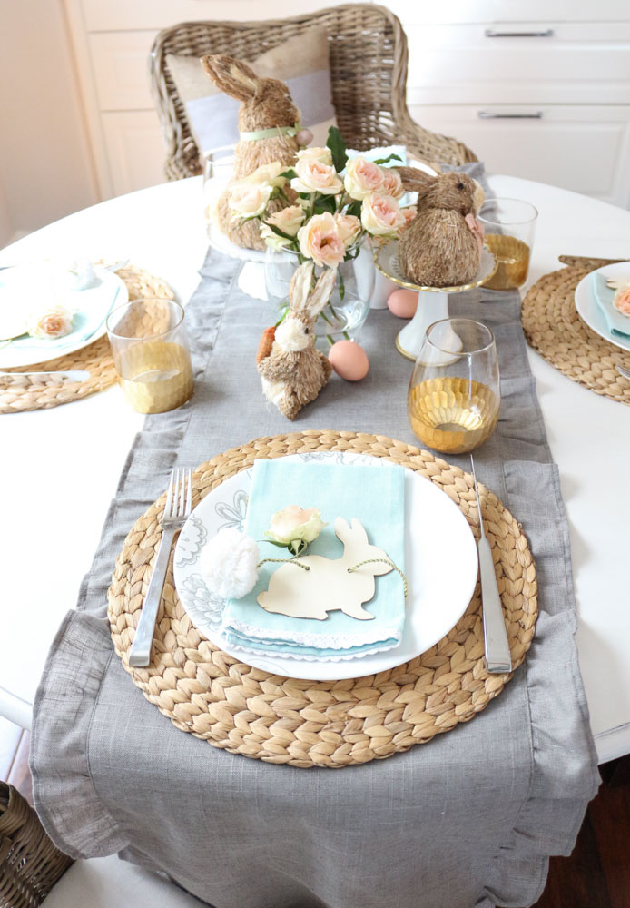 DIY Rustic Floral Easter Tablescape