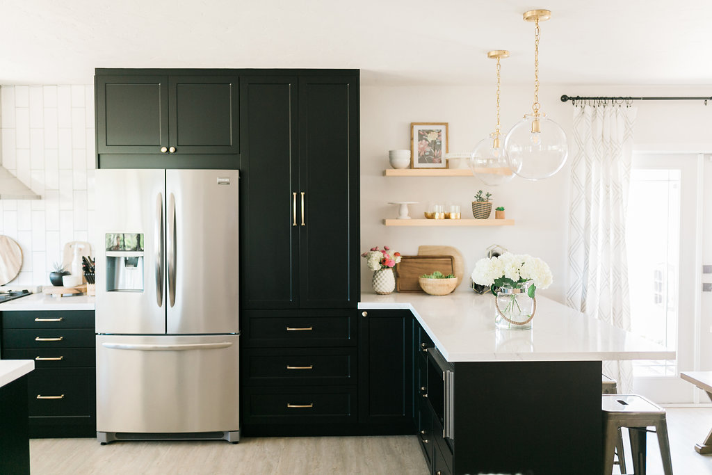 Ikea black and on sale white kitchen