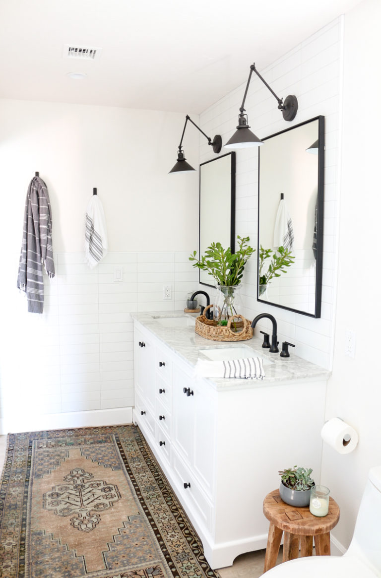 Modern Farmhouse Master Bathroom Renovation with Delta: The Process & Reveal