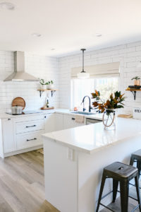 White Semihandmade Kitchen Renovation: Before + After