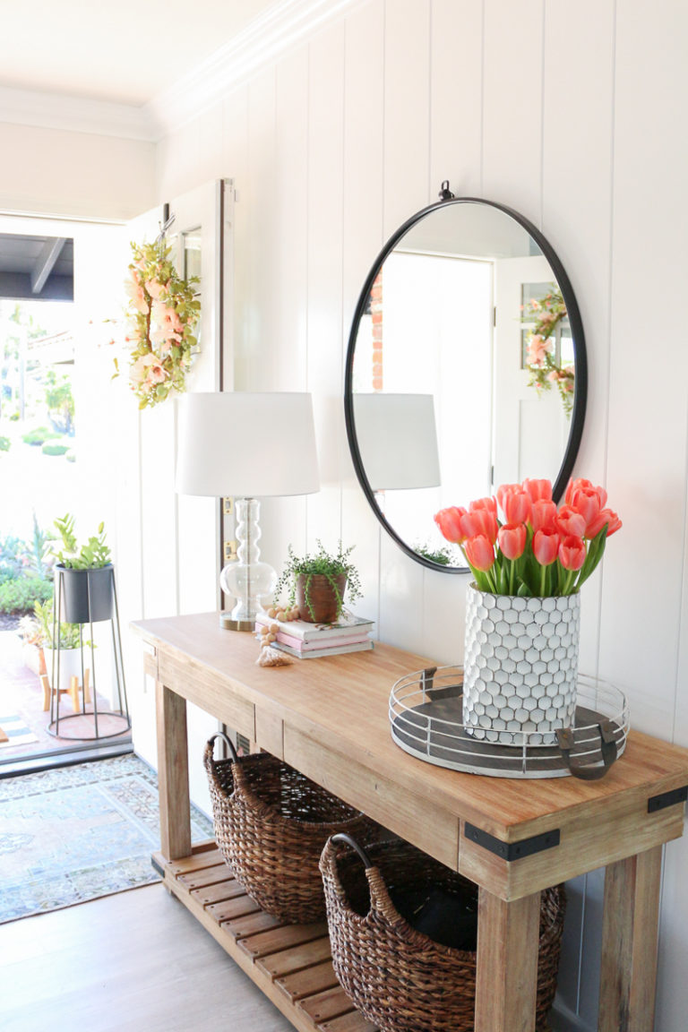 Spring Entryway Decor: Easy + Simple Ways to Welcome Spring into Your Home